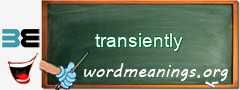 WordMeaning blackboard for transiently